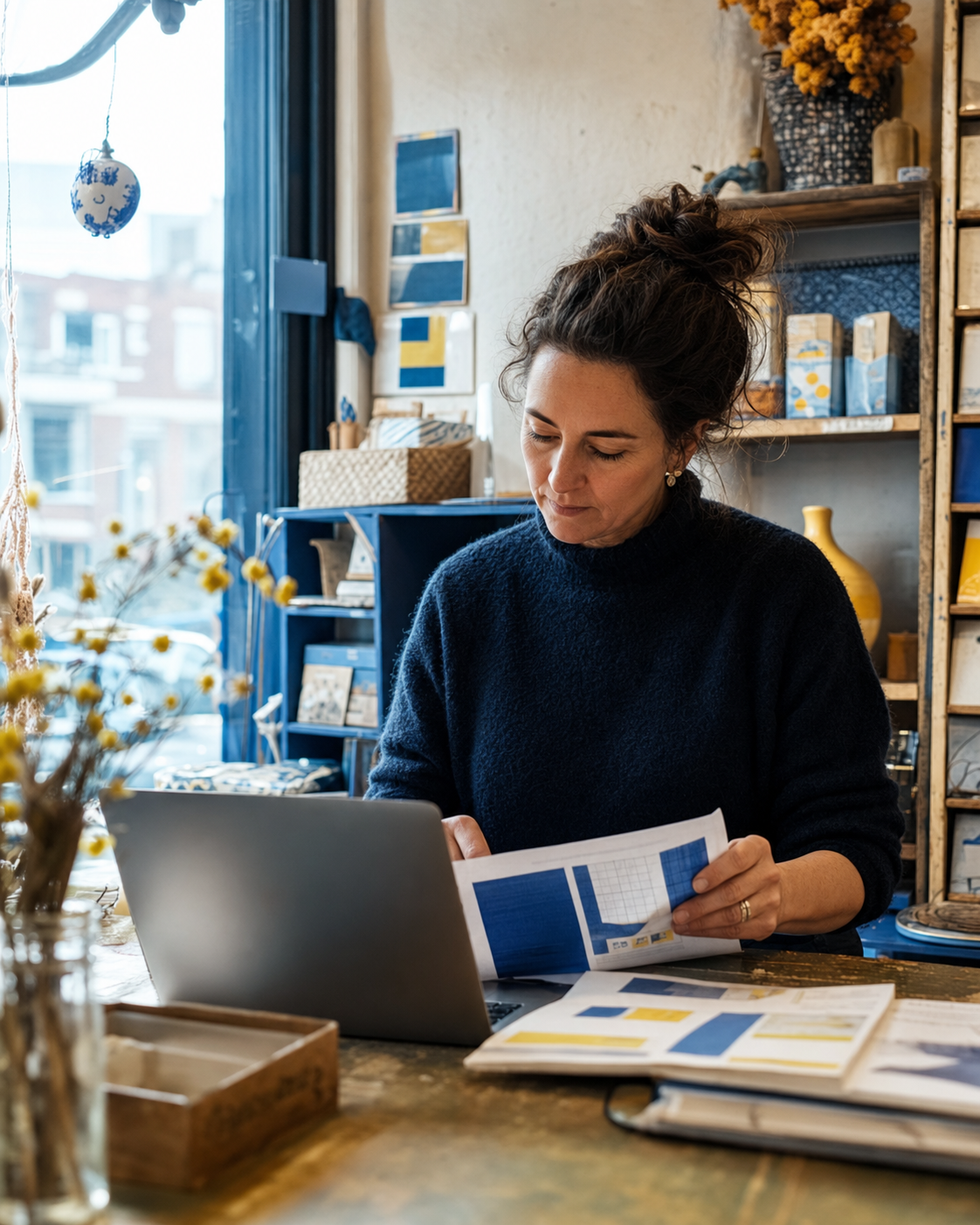 Redactionele werktafel met notities en scherm over een vraag achter een formulier herkennen voordat je meer velden toevoegt